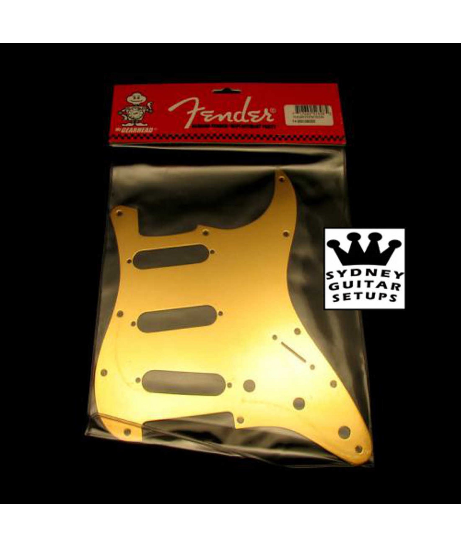GoldPlated Brass Fender Pickguard For Strat 0991360200